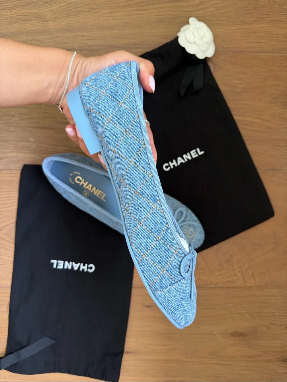 Chanel Denim Blu  Ballet Flats